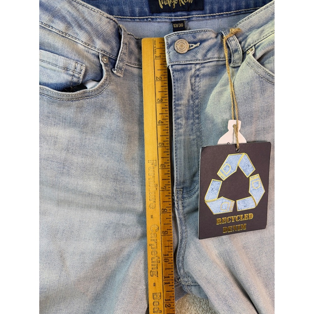 Indigo Rein Jeans Women's 13 (30x28) Light Wash Ankle Super High Rise Loose NEW - Picture 6 of 8